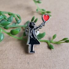 Banksy Balloon Girl Enamel Metal Pin Badge - Graffiti art Pin Gift picture