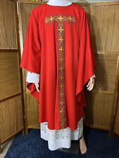 CORONATION SEMI-GOTHIC CHASUBLE + RED R0044 picture