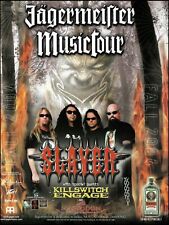 Slayer Killswitch Engage Mastodon 2003 Jagermeister Music Tour 8 x 11 ad print picture