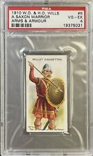 1910 WD & HO Wills Sports Of All Nations A SAXON WARRIOR #6 PSA 4 VG-EX picture