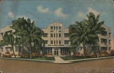 Miami Beach,FL Collins Park Hotel Miami-Dade County Florida Linen Postcard picture