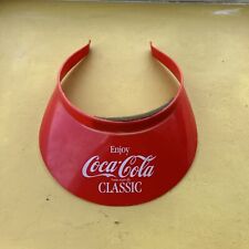 Vintage Coca Cola Original Ultra Visor Red Coke Hard Plastic Advertising Soda picture