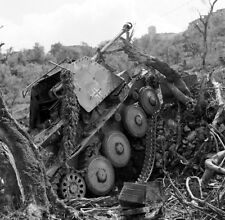 WW2 Photo WWII  Destroyed German Armor in Italy 1944 World War Two  / 4130 picture