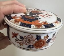 Vintage, Imari Style, Ceramic, Floral Lidded Trinket Box/Dish, Made In Japan picture