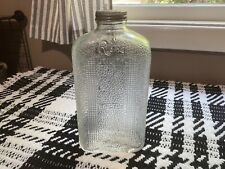 Vintage Rex Utility Spiderweb Pattern Bottle With Lid 9” X 4 1/2” X 2 1/2 “ picture
