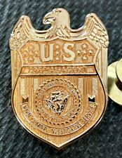 NCIS - Naval Criminal Investigative Service VINTAGE version gold 1.0in lapel Pin picture