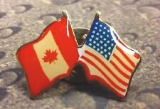 Canada US American Flag Friendship Unity pin badge picture
