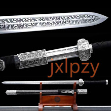 Nice Chinese Han Dynasty Double Edged Sword 1095 Carbon Steel Blade Tai Chi Jian picture