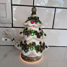 Vintage Rare NAPCOWARE Ceramic Lighted Christmas Tree MCM Lamp Decor picture