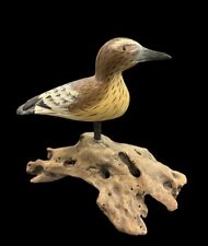 Vintage Hand Carved Wood Shorebird Sandpiper Decoy picture