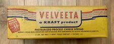 Vintage KRAFT VELVEETA CHEESE 2 lb. Cardboard Box Chicago IL 50’s 60’s picture