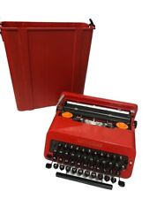 Olivetti Valentine Typewriter Red With Case Vintage RARE Used Japan  picture