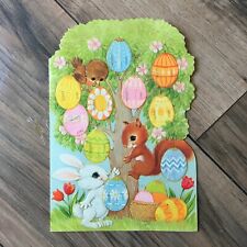 Vtg Ambassador Cards (Hallmark) Easter Greeting Card Dime Saver Egg Bunny Rabbit picture