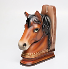 ONE Vtg Horse Head Bookend Figurine Statue 1950s 1960s Cowboy Ranch Retro picture