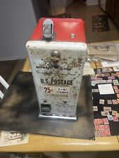 Old RARE Vintage Mail Postage Metal Stamp Machine Dispenser Coin 25/25 Cent picture