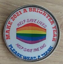 PLEASE WEAR A FACE MASK, PIN BADGE picture