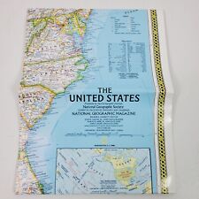 Vintage 1988 The United States Closeup Map National Geographic Society 29x42