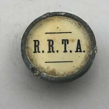 Railroad Retirement Tax Act Buttonhole Pin Lapel Button Stud Vtg Antique RRTA picture