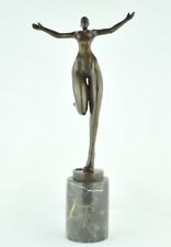 Statue Sculpture Dancer Acrobat Sexy Modern Style Art Deco Style Bronze Signed picture