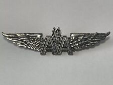 Vintage AA American Airlines Stewardess Flight Attendant Wings Pin Silver Filled picture