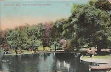 Pond Public Garden Boston Massachusetts Postcard picture