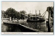 c1910's Steamer Quincy In Lower Lock Scene Keokuk Iowa Posted Steamship Postcard picture