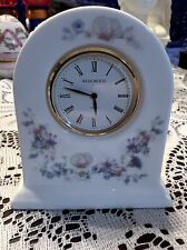 Vtg 1980 Wedgwood 'Angela' Mini Mantel Clock Bone China. Made in England picture