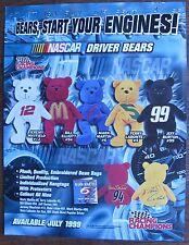 1999 NASCAR Driver Bears Sell Sheet (no product / no bears) Mark Martin, etc. picture