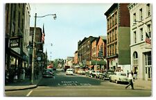 Postcard - Church Street in Burlington Vermont Downtown View c1950s picture
