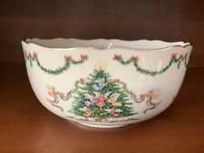 Lenox The Joys Of Christmas Bowl Ivory Porcelain 24kt Gold Trim 1992 With Box. picture