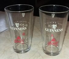 Guinness Black & Tan Bass Ale Beer Pint Glass - Set of Two Good Condition  picture