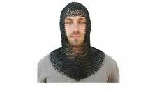 Chain Mail Butted Black Coif/ Hood Knight Armor Reenactment Costume Larp Sca picture