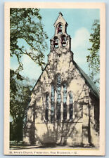 Fredericton New Brunswick Canada Postcard St. Anne's Church c1930's Vintage picture