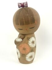 Kokeshi Old Doll Vintage Wooden Girl 9.6