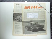 1966 Oldsmobile Old Cutlass 442 3pg Road Test mag. feature Hurst wheel tri power picture
