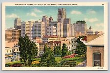 Postcard Portsmouth Square The Plaza of the 49ers San Francisco California picture