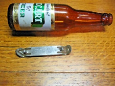 STANDARD OLD  OX CART DRY BEER AMBER GLASS  BOTTLE   1/2 PT. ROCHESTER NY 1952 + picture