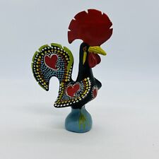 Portugal Barcelos Rooster Figurine Good Luck Hand Painted Folk Art Ceramic 4.5” picture