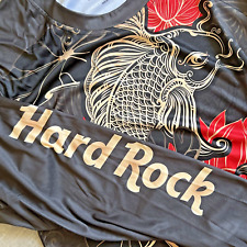 Eversole Run Hard Rock Casino Shirt Men's Size M Koi Fish Graphic Quick Dry picture