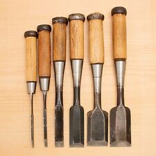 Japanese Chisel Nomi Carpenter Tool Set of 6 Hand Tool wood working #462 picture