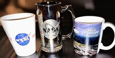 Lot Of 3 NASA And  Kennedy Space Center Coffee Mugs And Glass picture