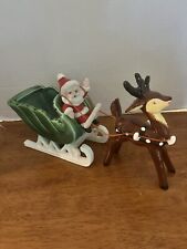 Vtg /NAPCO/Christmas /SANTA Sleigh/Reindeer/1950’s picture