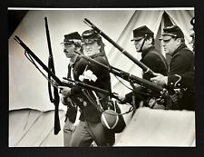 1982 George's Island Boston MA Civil War Reenactment Union Soldiers Press Photo picture