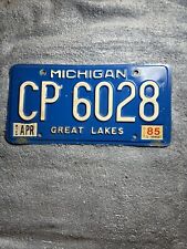 1985 Michigan License Plate CP 6028 picture