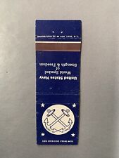 Vintage 1960s-1970s United States Navy Matchbook Cover Anchors Military USA Vtg picture