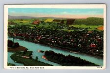 Towanda PA-Pennsylvania, View Of City From Table Rock, Vintage Postcard picture
