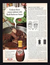 1967 Kraft Barbecue Sauce Cookout Flavor Herbs Spices Road West Print Ad Vintage picture