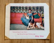 Betty White Vintage Christmas Card with Dogs 1950s picture
