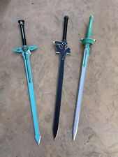 Set of 3 Sword Art a Online Kirito Asuna Elucidator Dark Repulsor Kirigaya Blade picture
