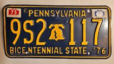 Collectable metal license plate 1976 Pennsylvania Bicentennial State 